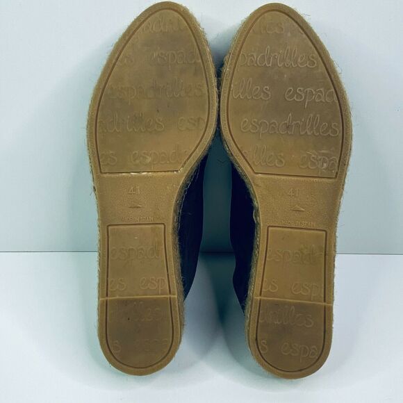 Eric Michael Womens Size 41 US 10-11 Serena Platform Espadrilles Gray Suede Zip - Picture 7 of 9